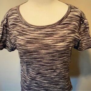 J. Crew Stripped Stretch Tee Shirt Size Large